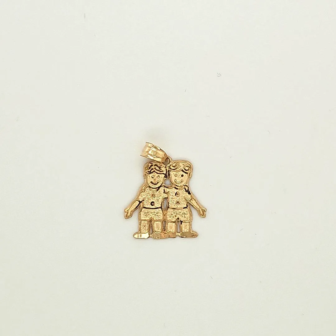 14K Yellow Gold Twin Charm/Pendant