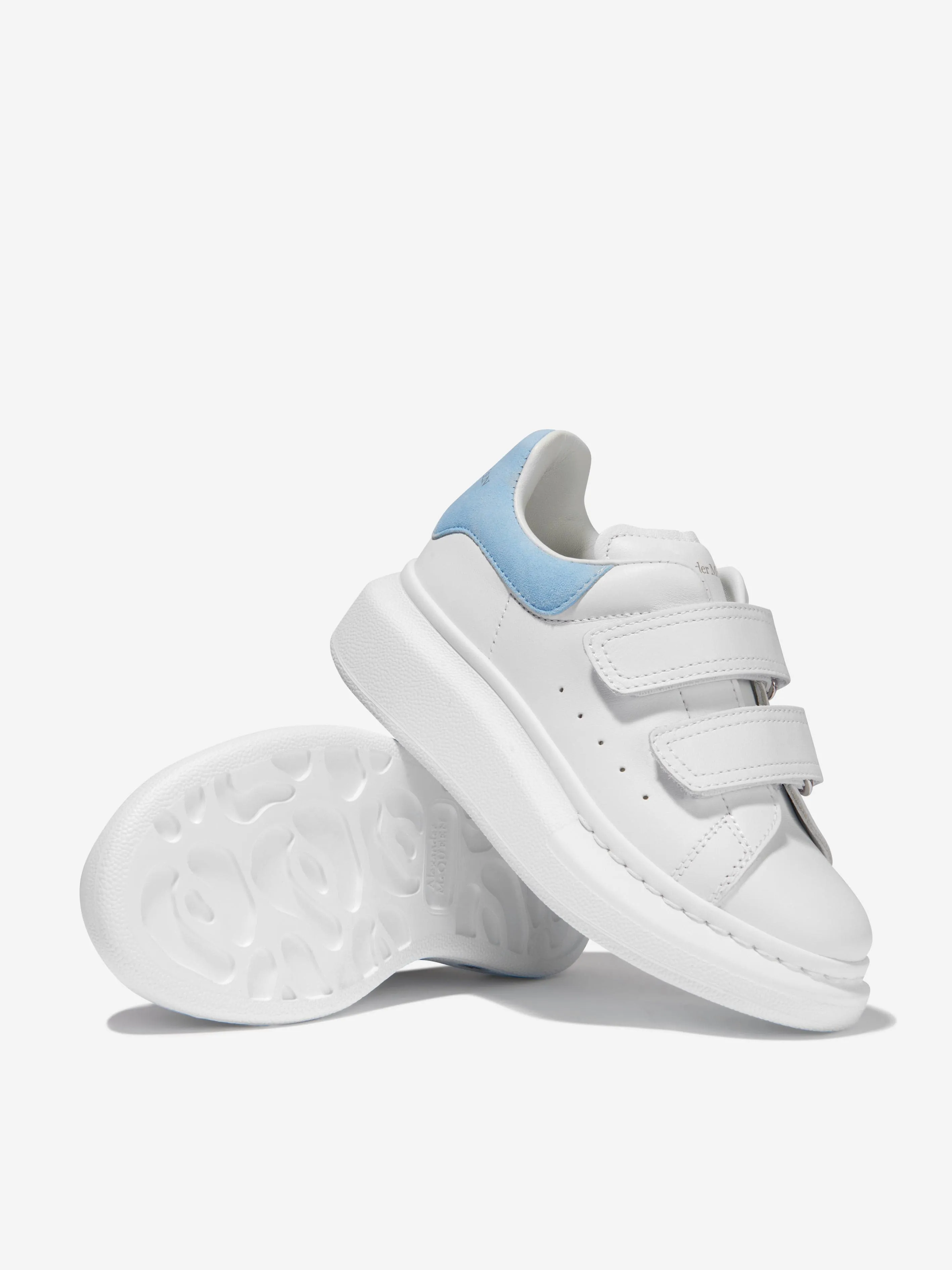 Alexander McQueen Kids Leather Velcro Strap Chunky Trainers