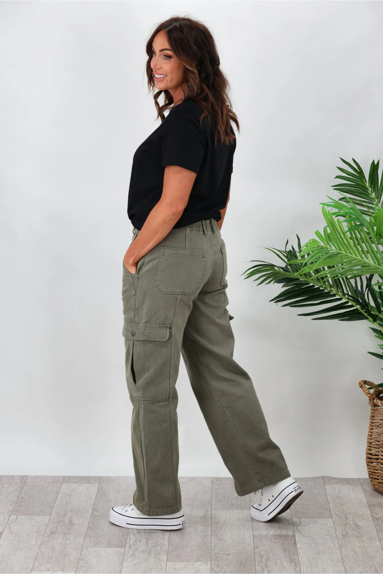 All About Eve Stevie Cargo Pant Khaki