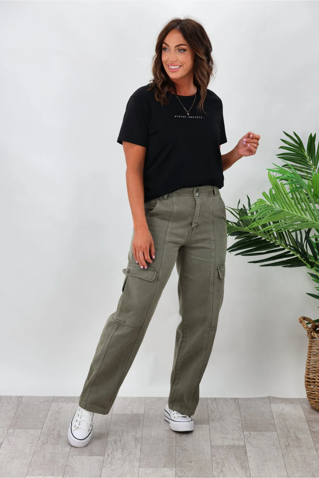 All About Eve Stevie Cargo Pant Khaki