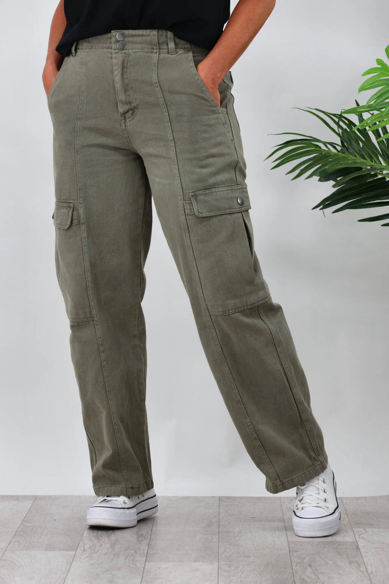 All About Eve Stevie Cargo Pant Khaki