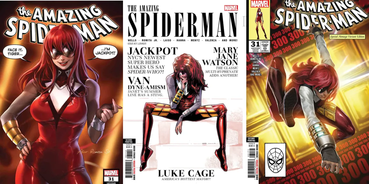 AMAZING SPIDER-MAN 31 MARY JANE AS JACKPOT LEIRIX HOMAGE VARIANT