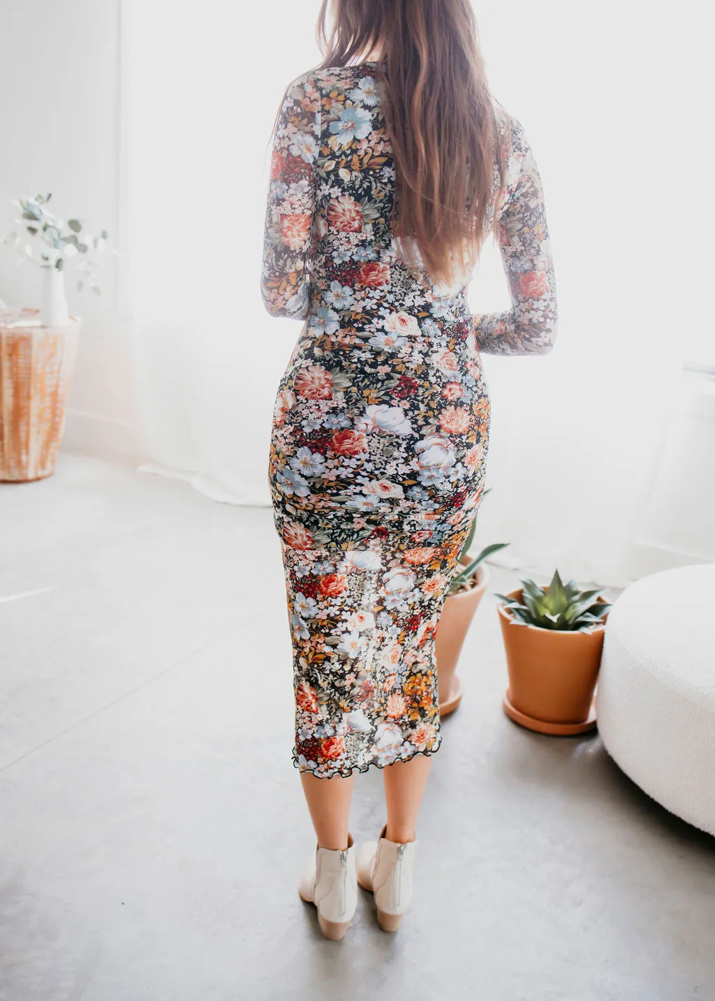 Avalon Floral Mesh Dress