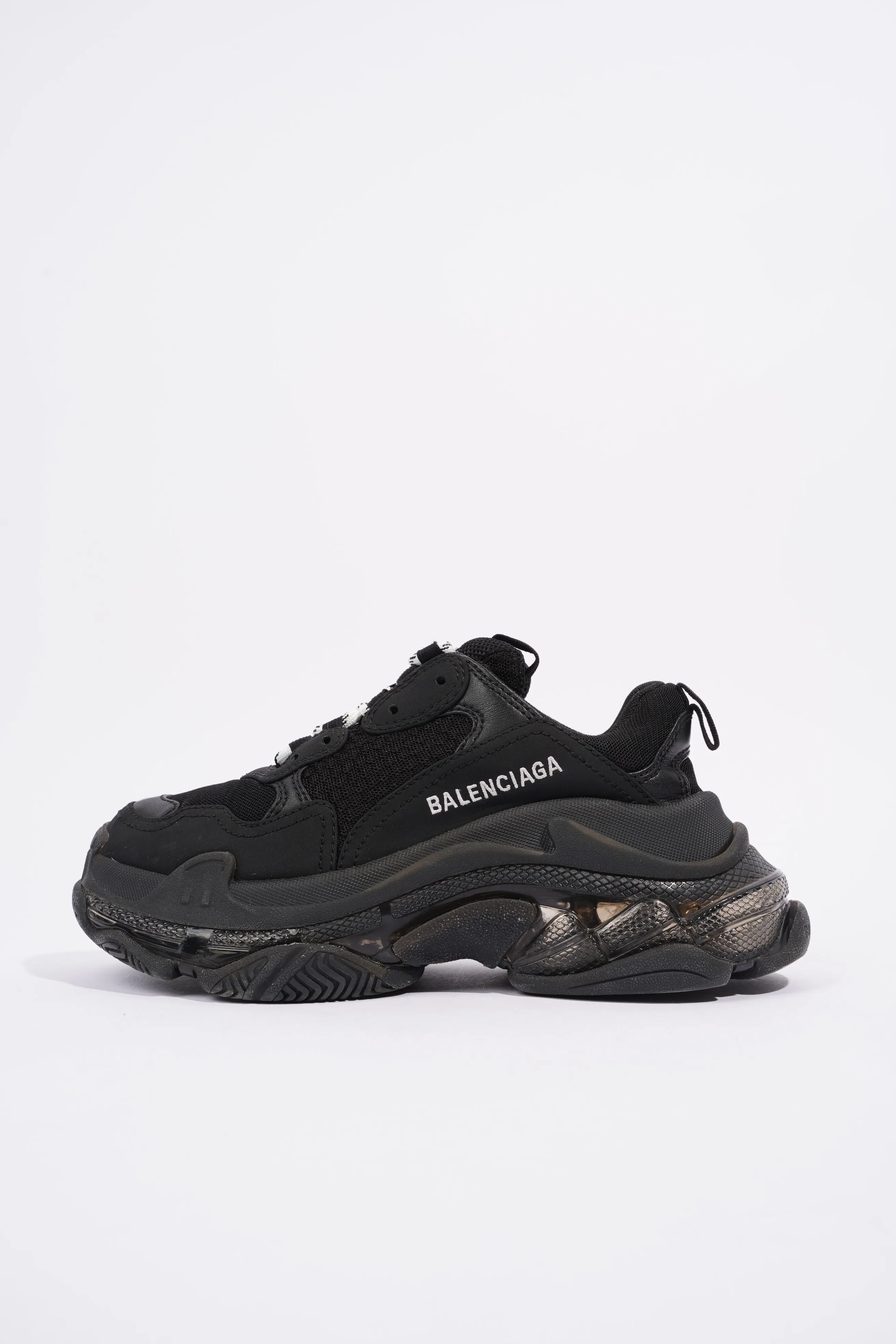 Balenciaga Triple S Clear Sole Black Mesh EU 36 UK 3