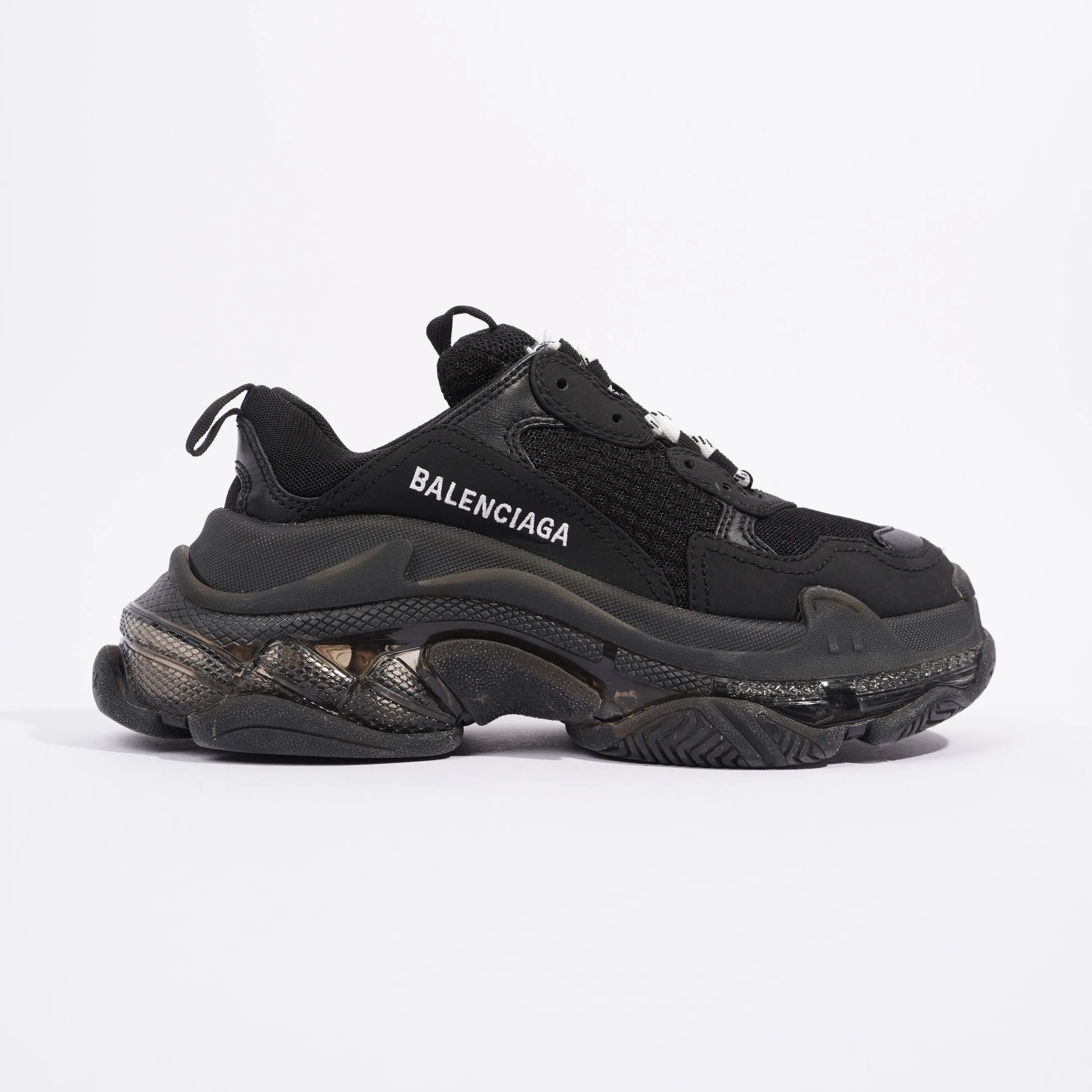 Balenciaga Triple S Clear Sole Black Mesh EU 36 UK 3