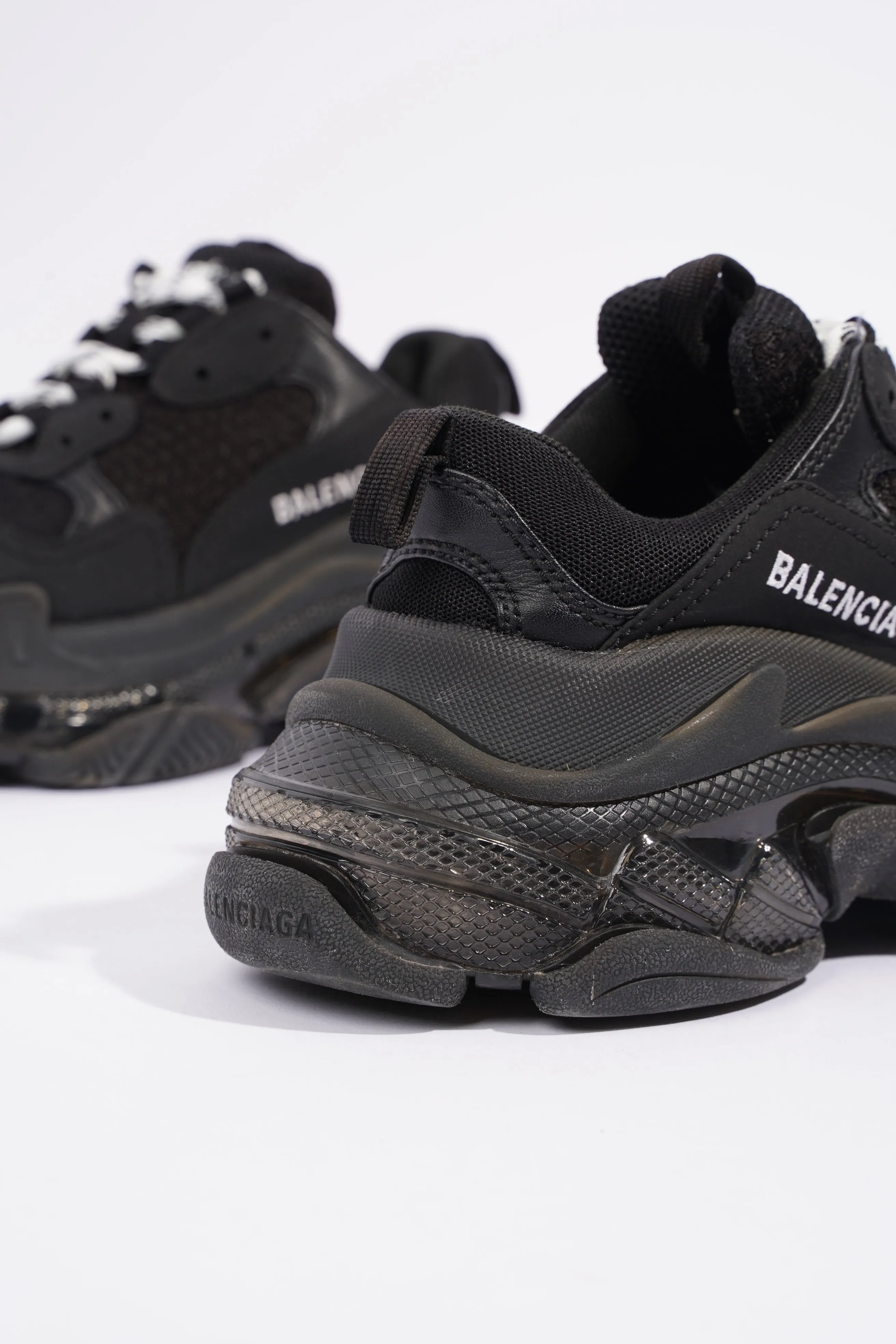 Balenciaga Triple S Clear Sole Black Mesh EU 36 UK 3