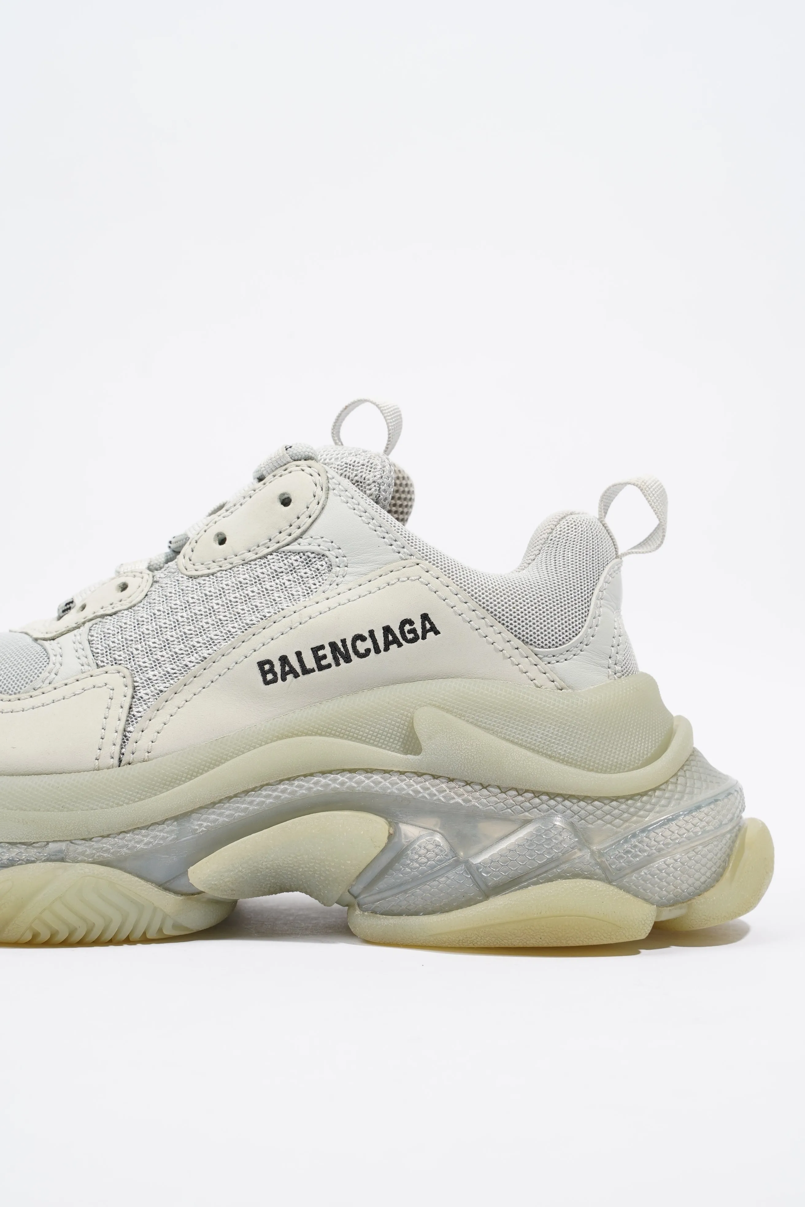 Balenciaga Triple S Clear Sole Grey Mesh EU 37 UK 4