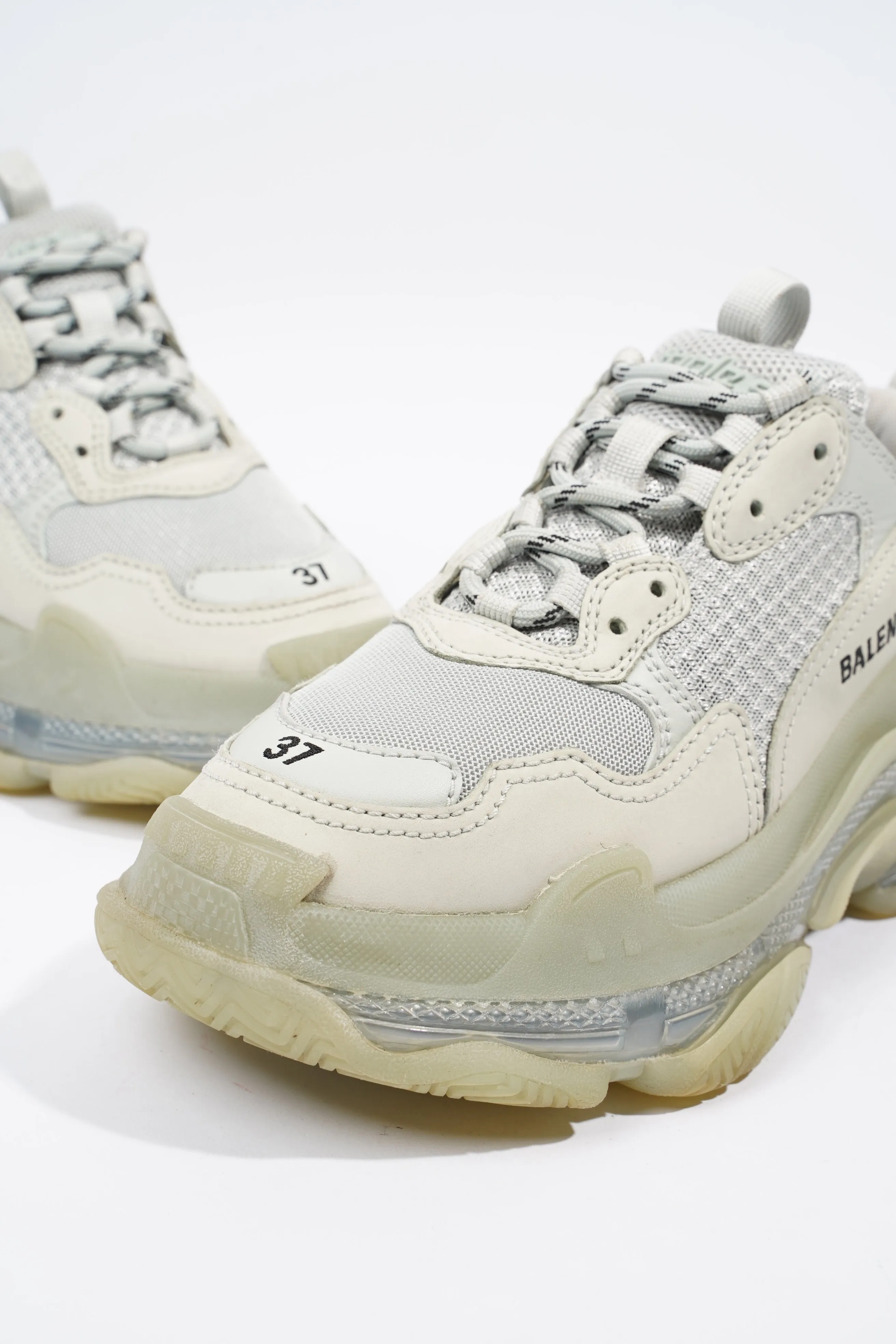 Balenciaga Triple S Clear Sole Grey Mesh EU 37 UK 4