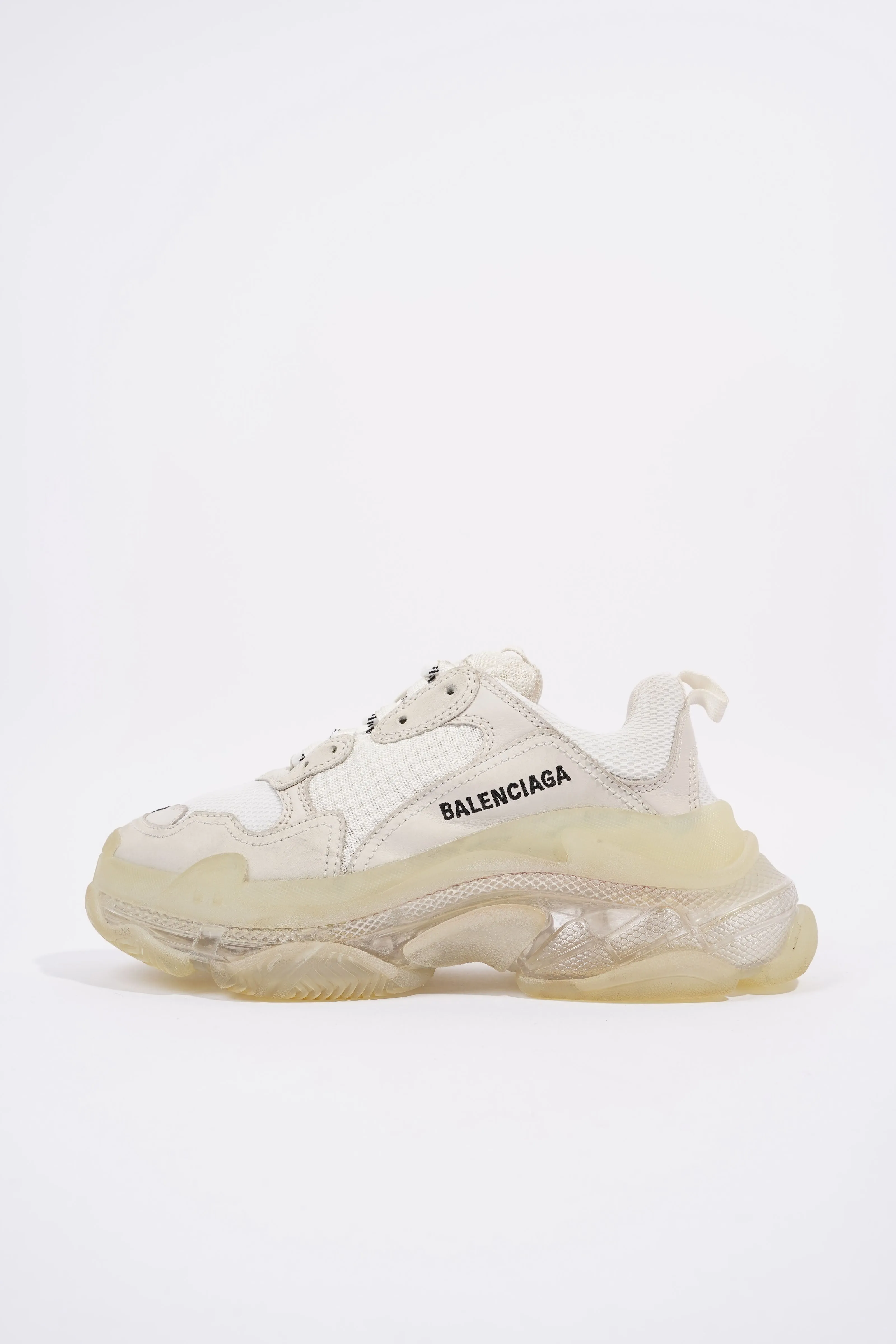 Balenciaga Triple S Clear Sole White Mesh EU 37 UK 4