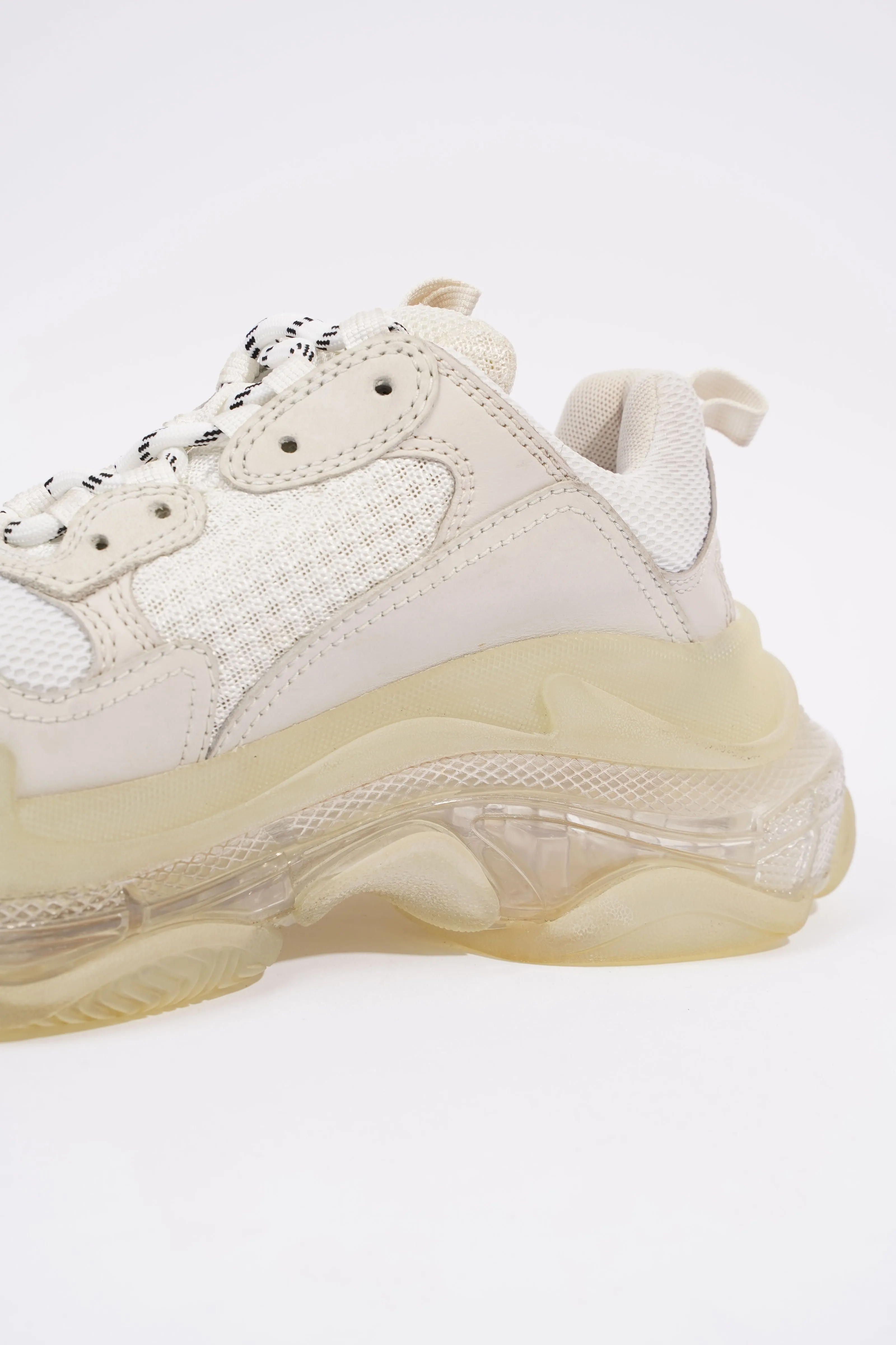 Balenciaga Triple S Clear Sole White Mesh EU 37 UK 4