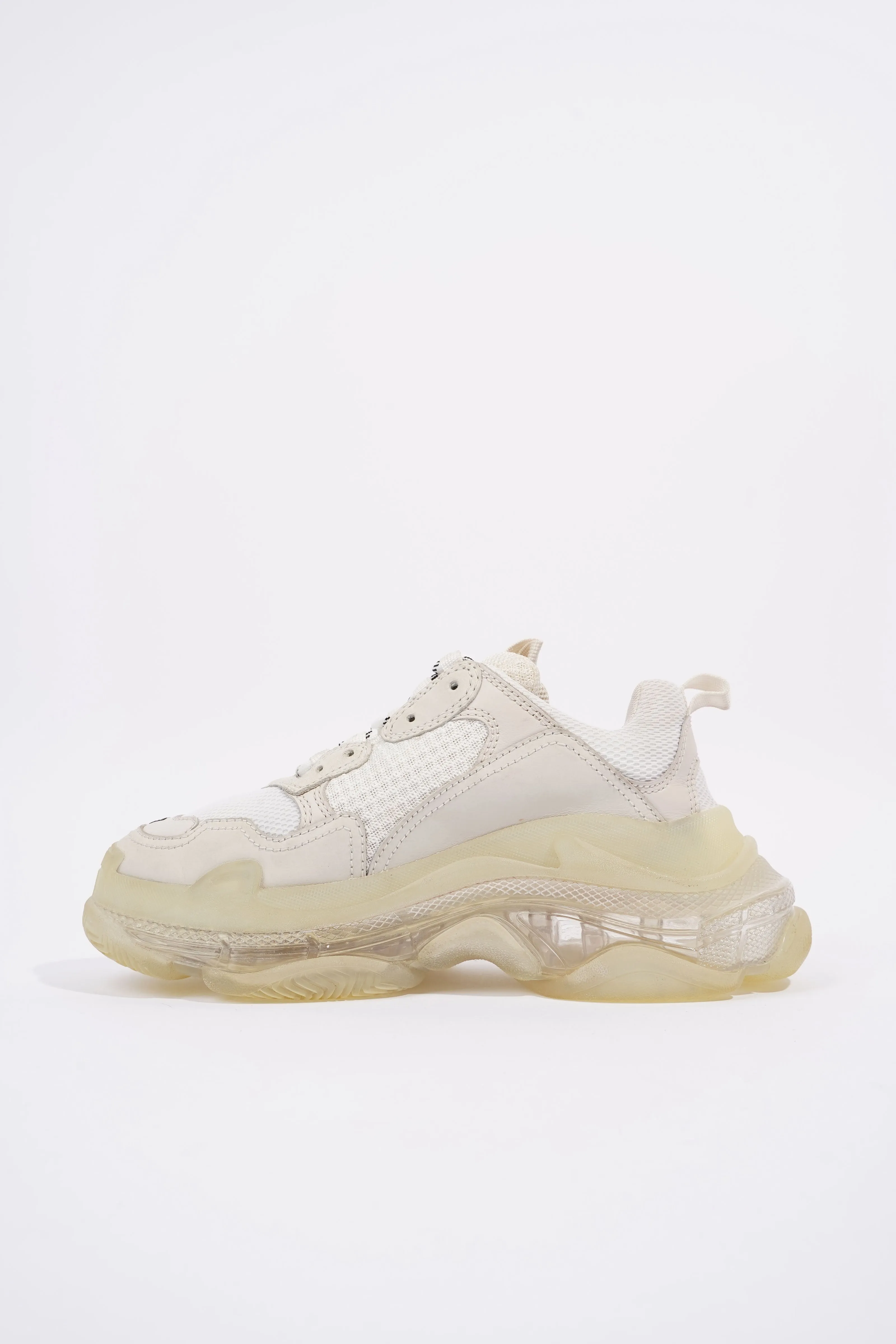 Balenciaga Triple S Clear Sole White Mesh EU 37 UK 4