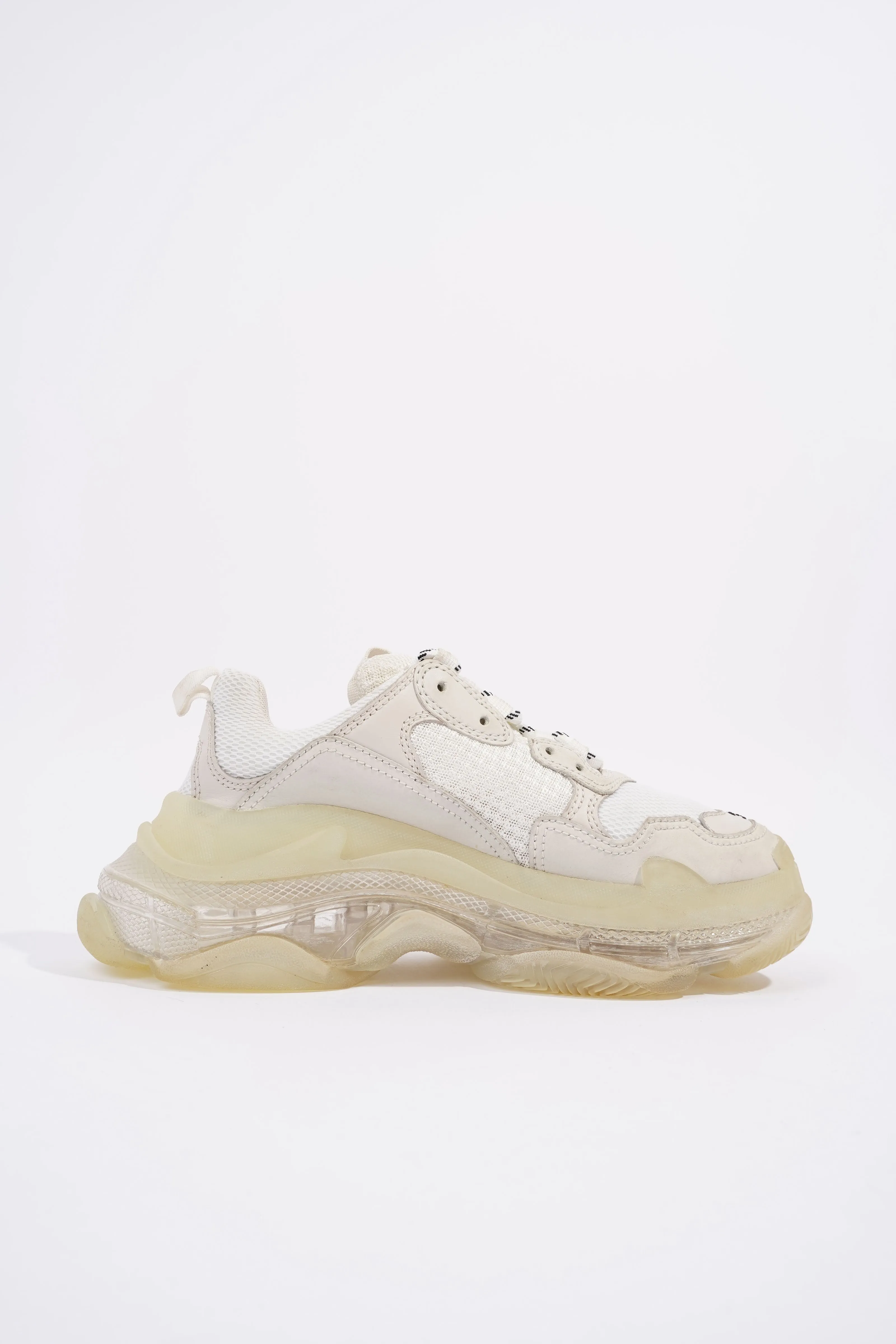 Balenciaga Triple S Clear Sole White Mesh EU 37 UK 4