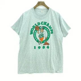 Boston Celtics Logo 1984 Gray Vintage T-shirt Size XL Single Stitch