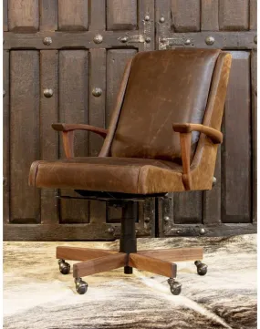 Braxton Distressed Leather Office Chair