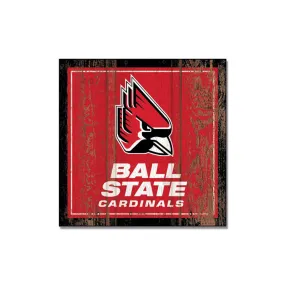 BSU Cardinals Wooden Magnet