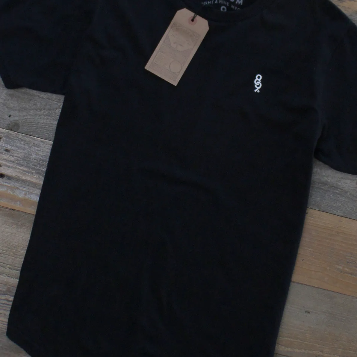 Curved Hem Mini Keys Shirt Black