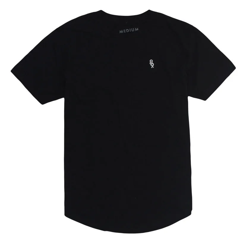 Curved Hem Mini Keys Shirt Black