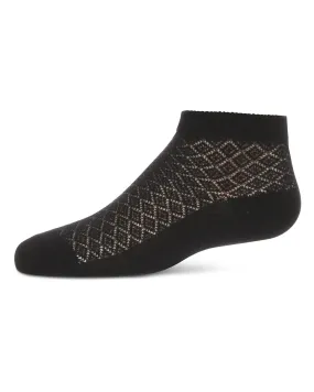 Girls' Diamond Sheer Anklet Socks