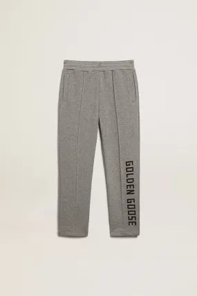 Gray joggers with printed logo