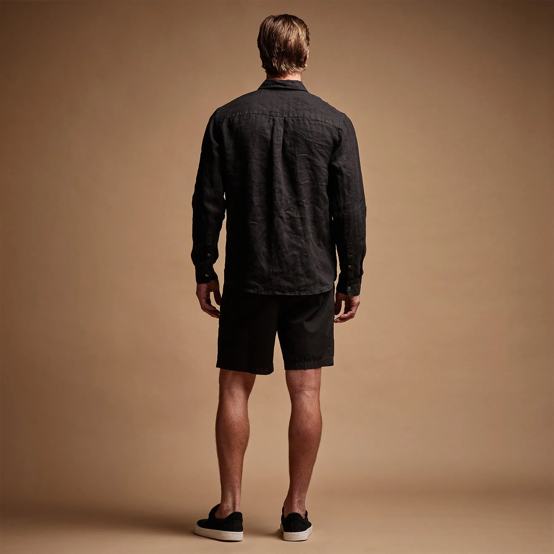 Lightweight Linen Shirt - Black