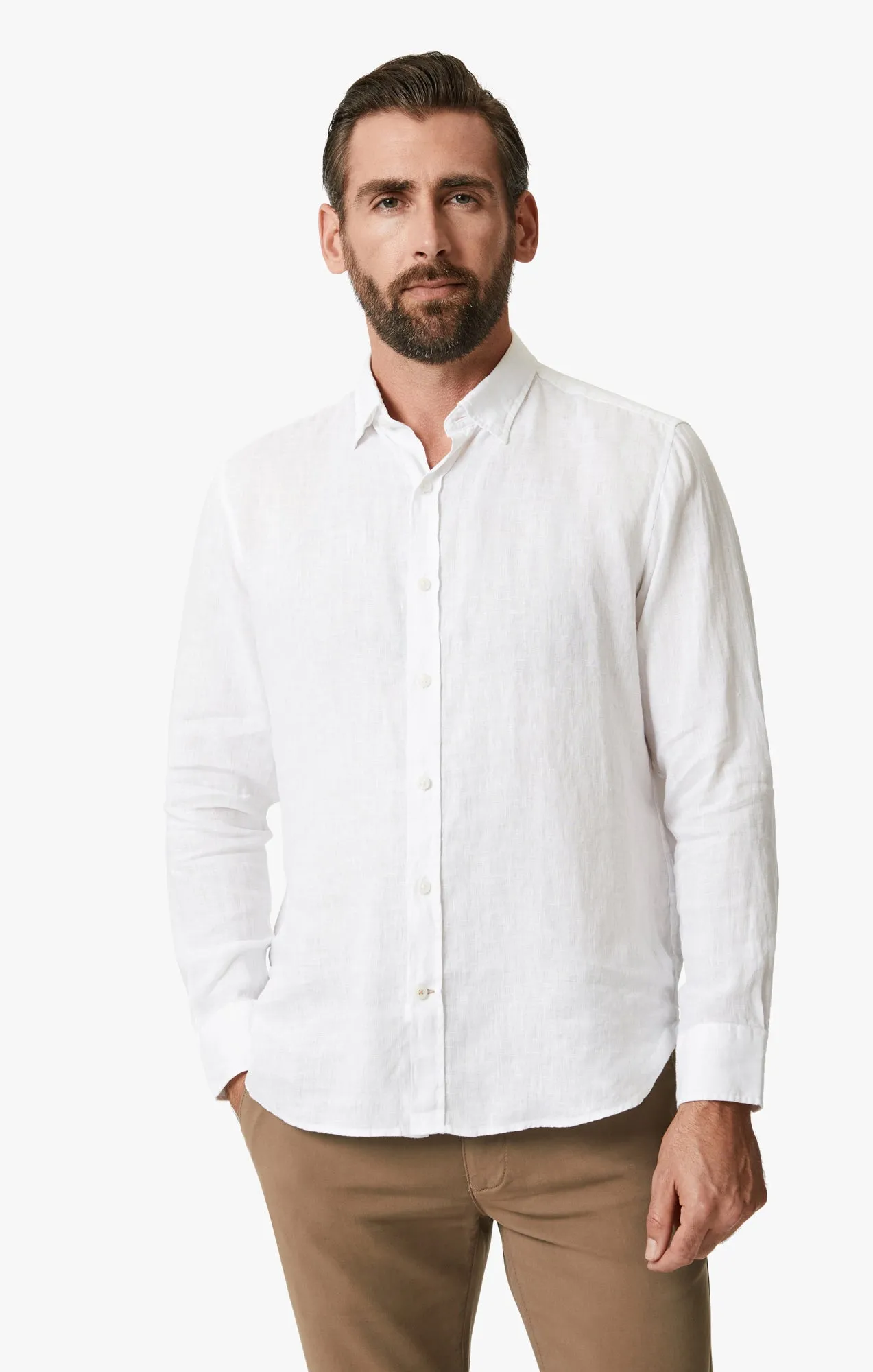 Linen Shirt In Bright White