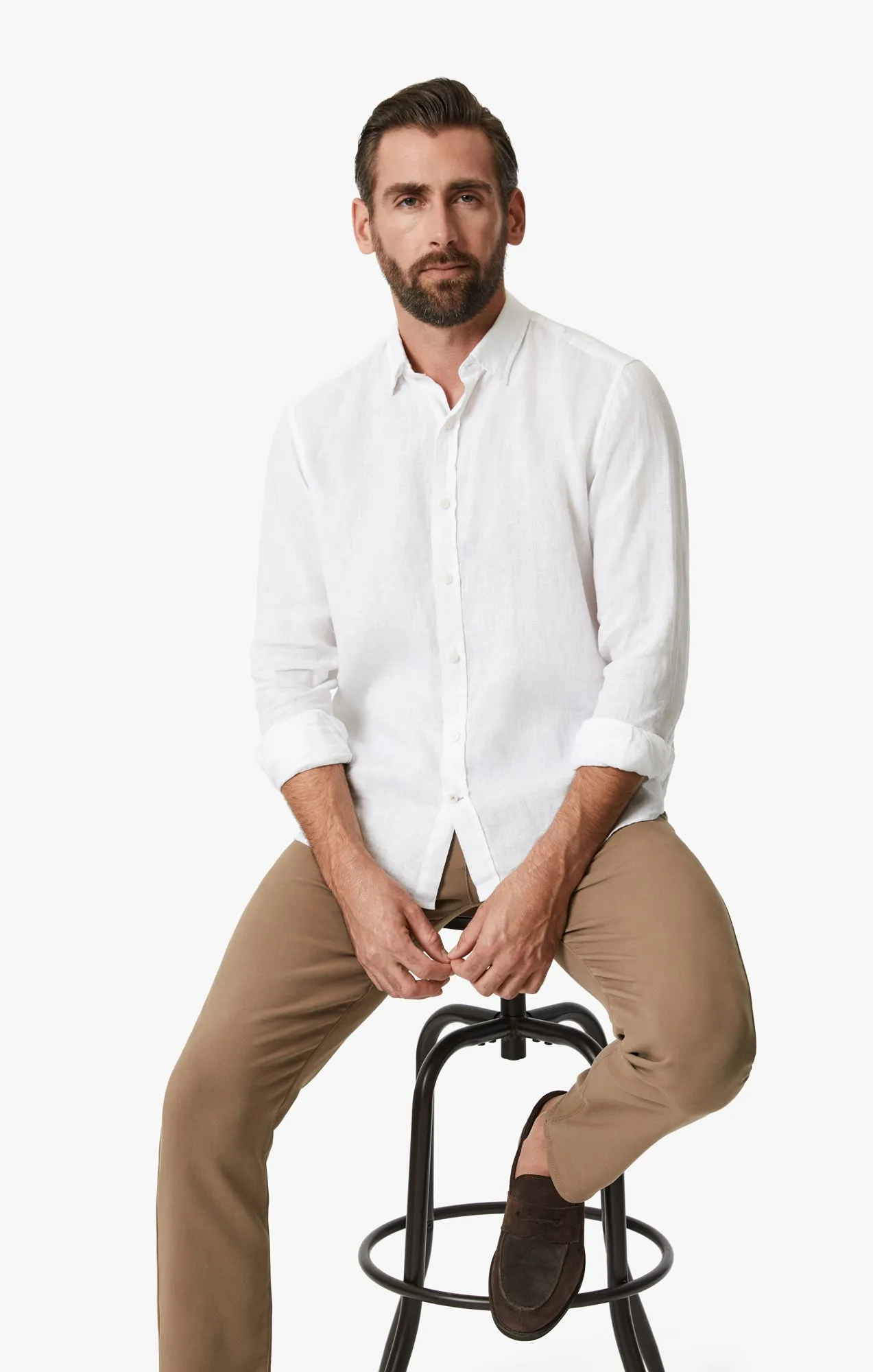 Linen Shirt In Bright White