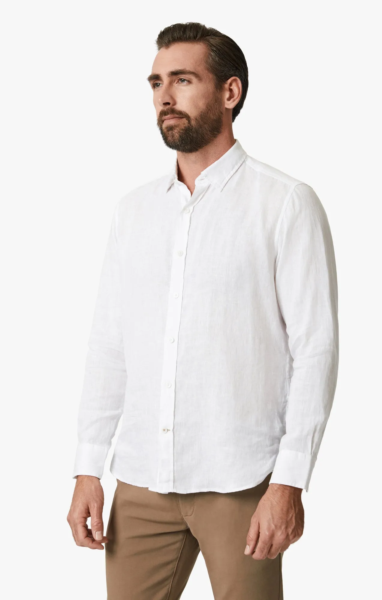 Linen Shirt In Bright White