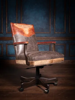 Longhorn Leather Desk Chair