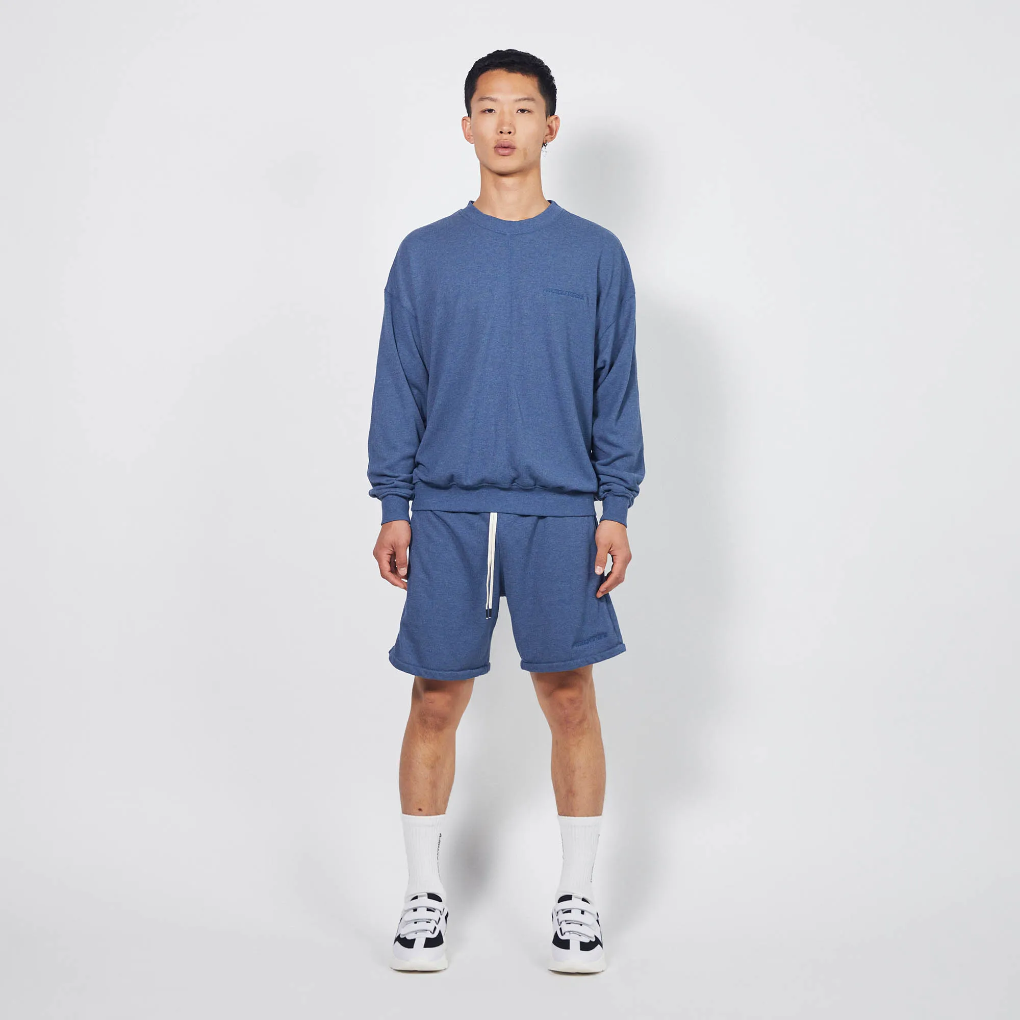 loop terry standard sweatshort / mountain blue