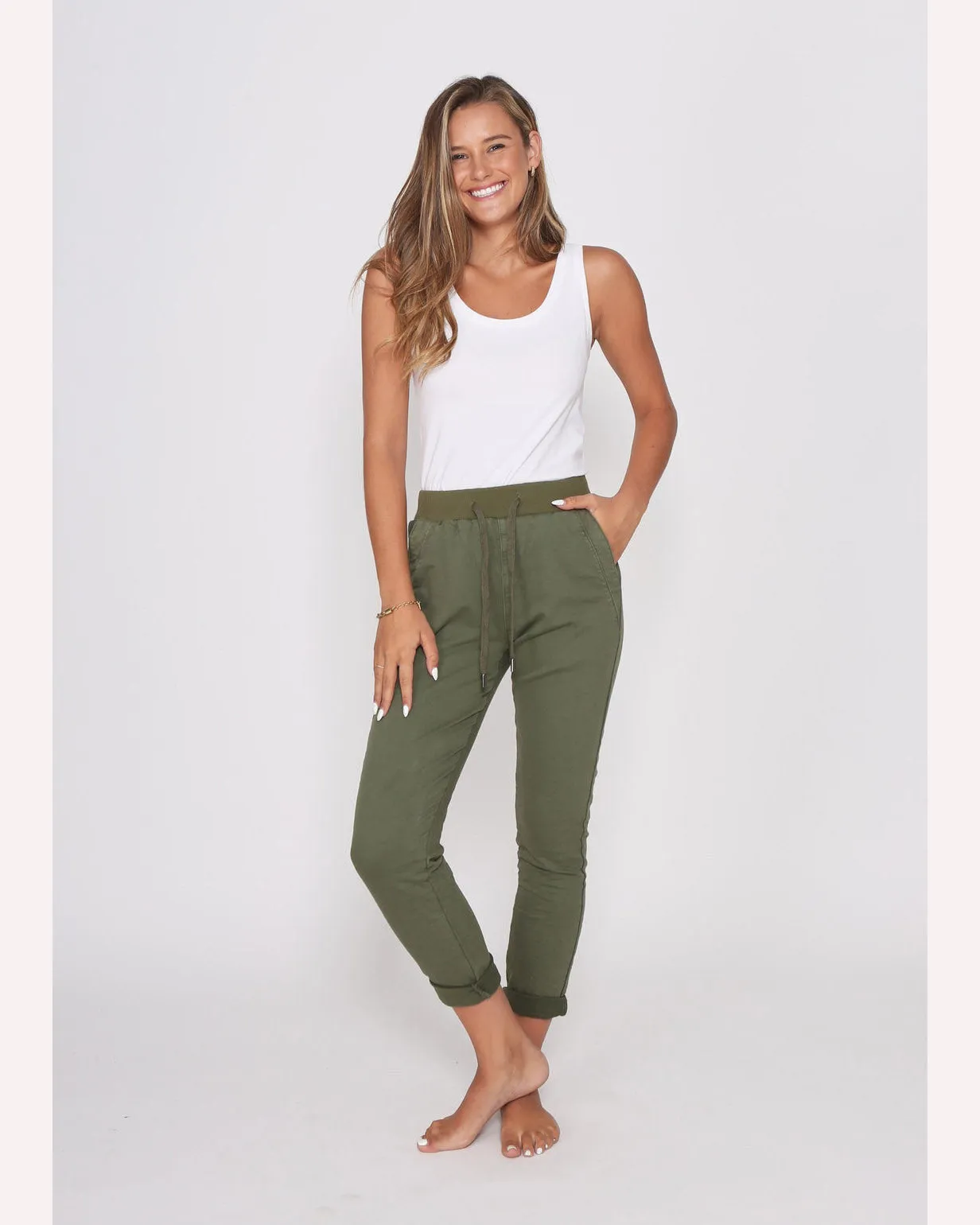 Monaco Jeans Riley Denim Jogger - Khaki