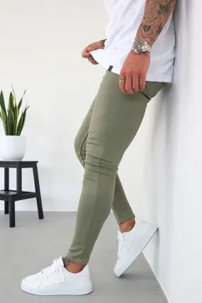 Non Rip Jeans - Khaki