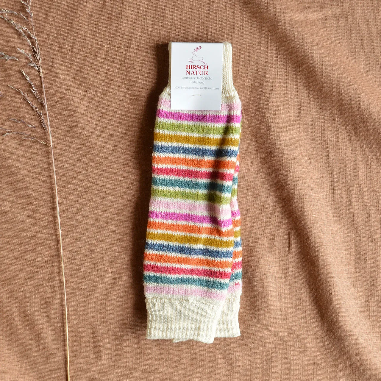 Organic Wool Plush Rainbow Legwarmers (Child 1-5y )