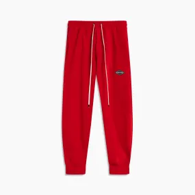 polar fleece roaming sweatpants / red