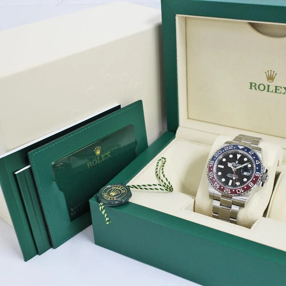 Rolex GMT Master II 126710BLRO Random Black SS Red Blue Automatic Winding Oyster Warranty Included 2023