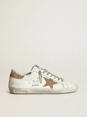 Super-Star with a tobacco suede star and beige heel tab