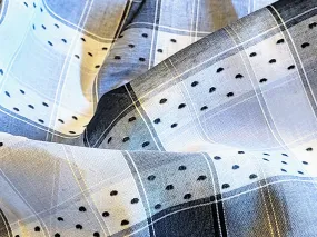 Vintage Fabric - Cotton - Dotted Swiss - Black White Gray Check - DSS600